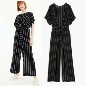 J. CREW Pinstriped Jumpsuit wide leg SIZE 6 GREAT CONDITION